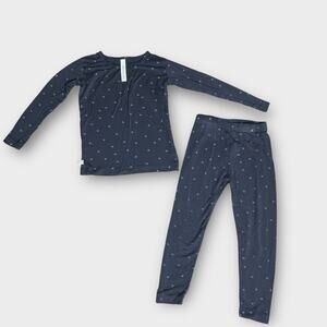 Childhoods Modal Pajama Set in Dark Gray Celestial Galaxy Print 4t